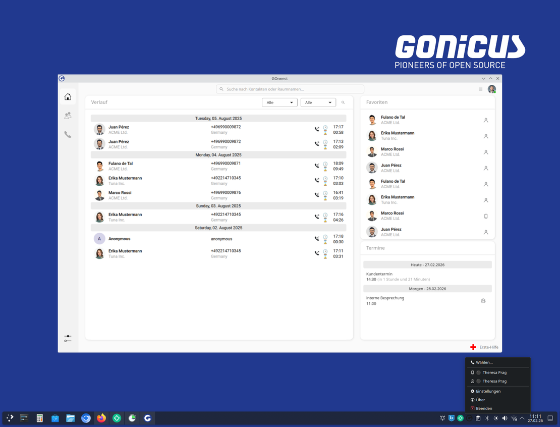 Design und Funktionalität von GOnnect
