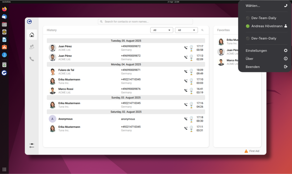 Design und Funktionalität von GOnnect