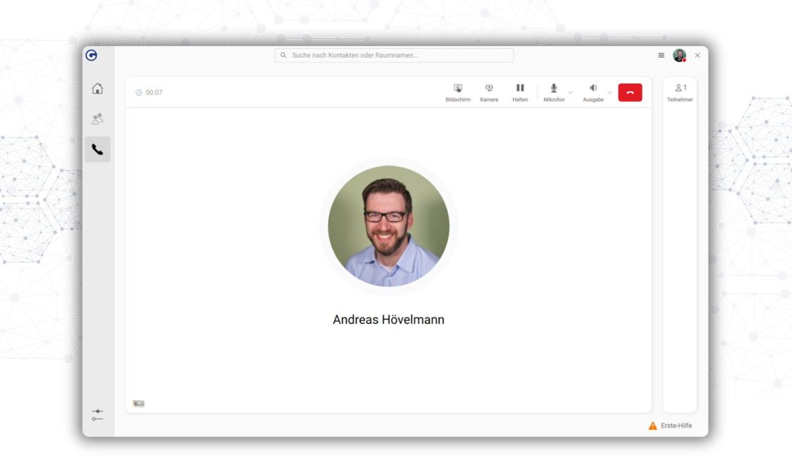 Oberflächenansicht der Telefonie